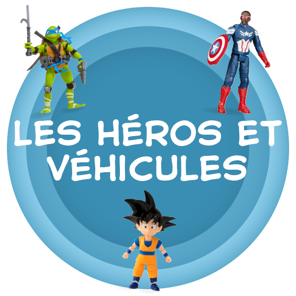 Les héros et véhicules
