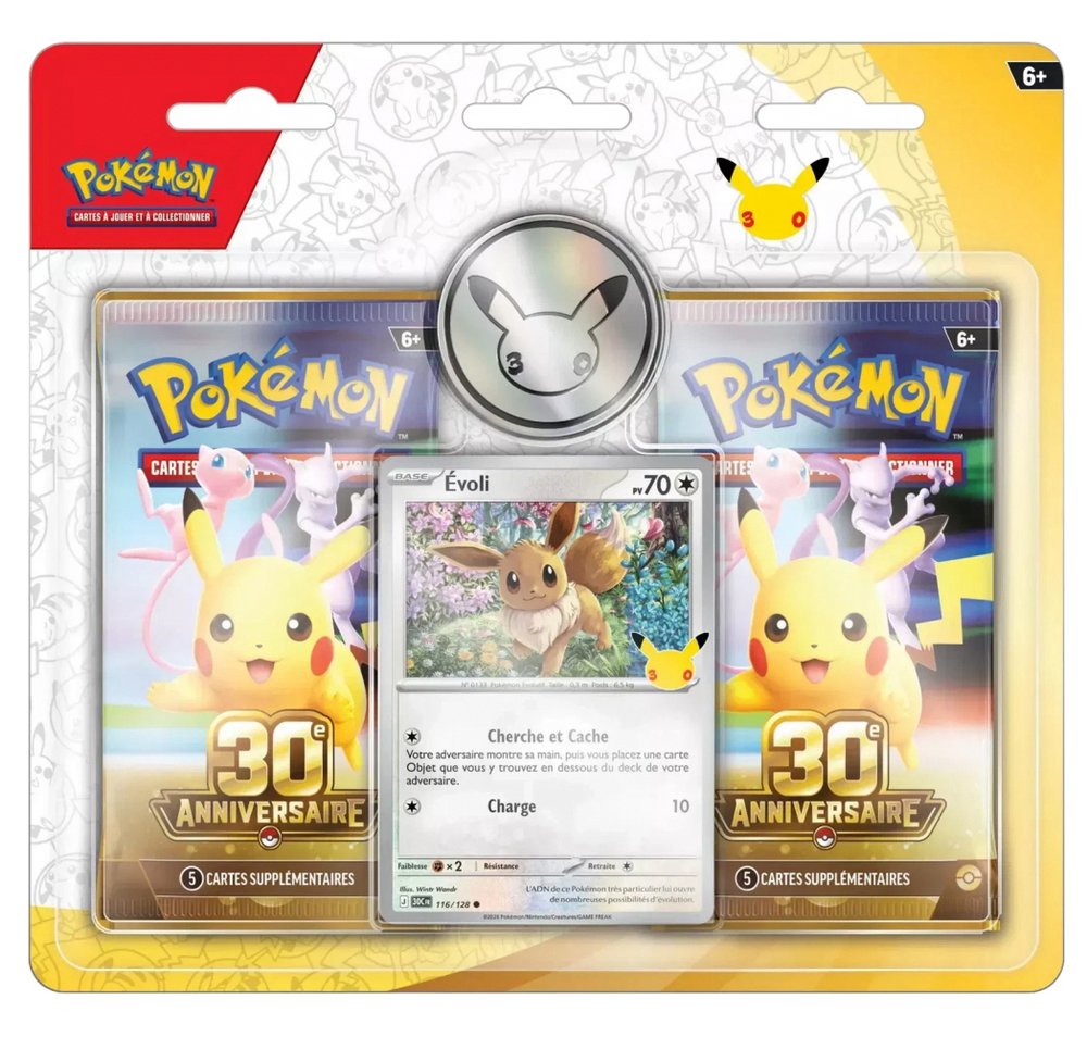 POKEMON - 30EME ANNIVERSAIRE - 2 BOOSTERS EVOLI